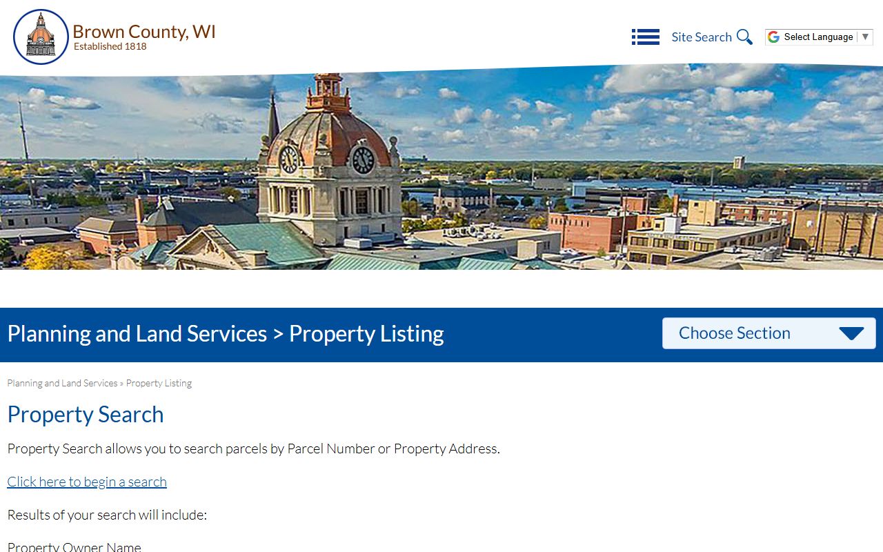 Brown County People Search property search portal