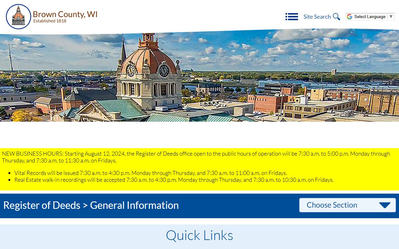 Brown County People Search register of deeds