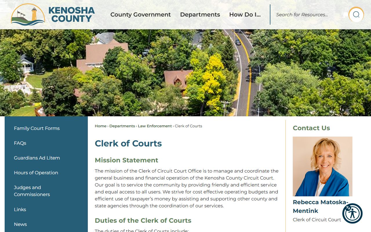 Kenosha County People Search at the Clerk of Courts