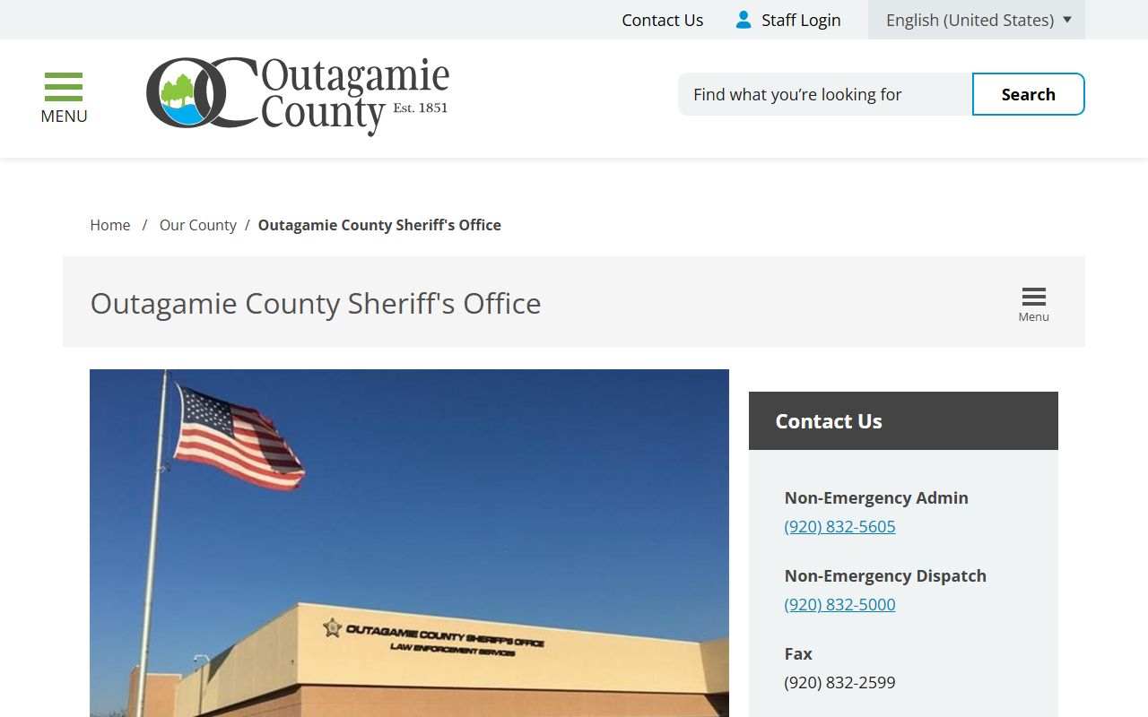 Outagamie County People Search sheriff office