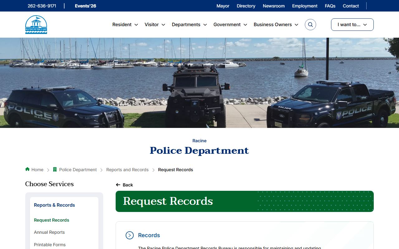 Racine County People Search police records