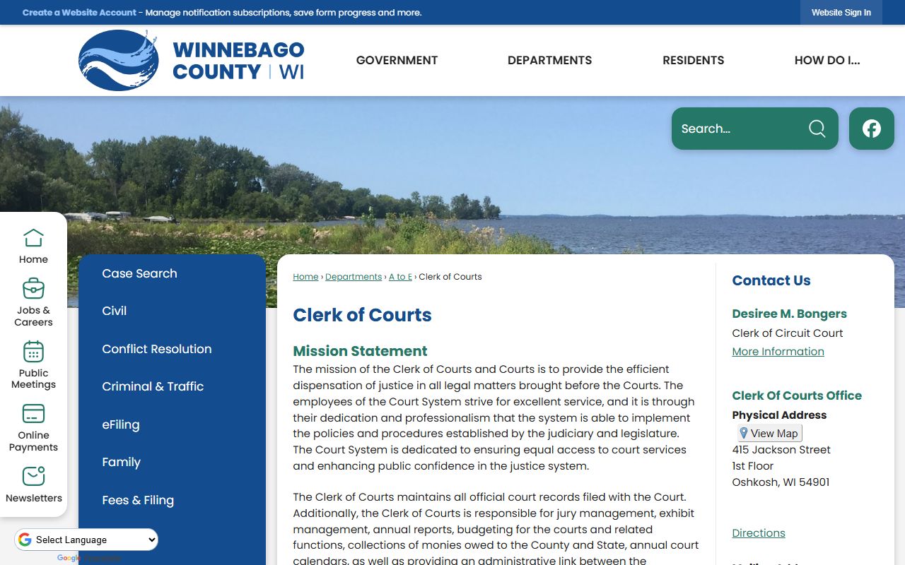 Winnebago County People Search clerk of courts