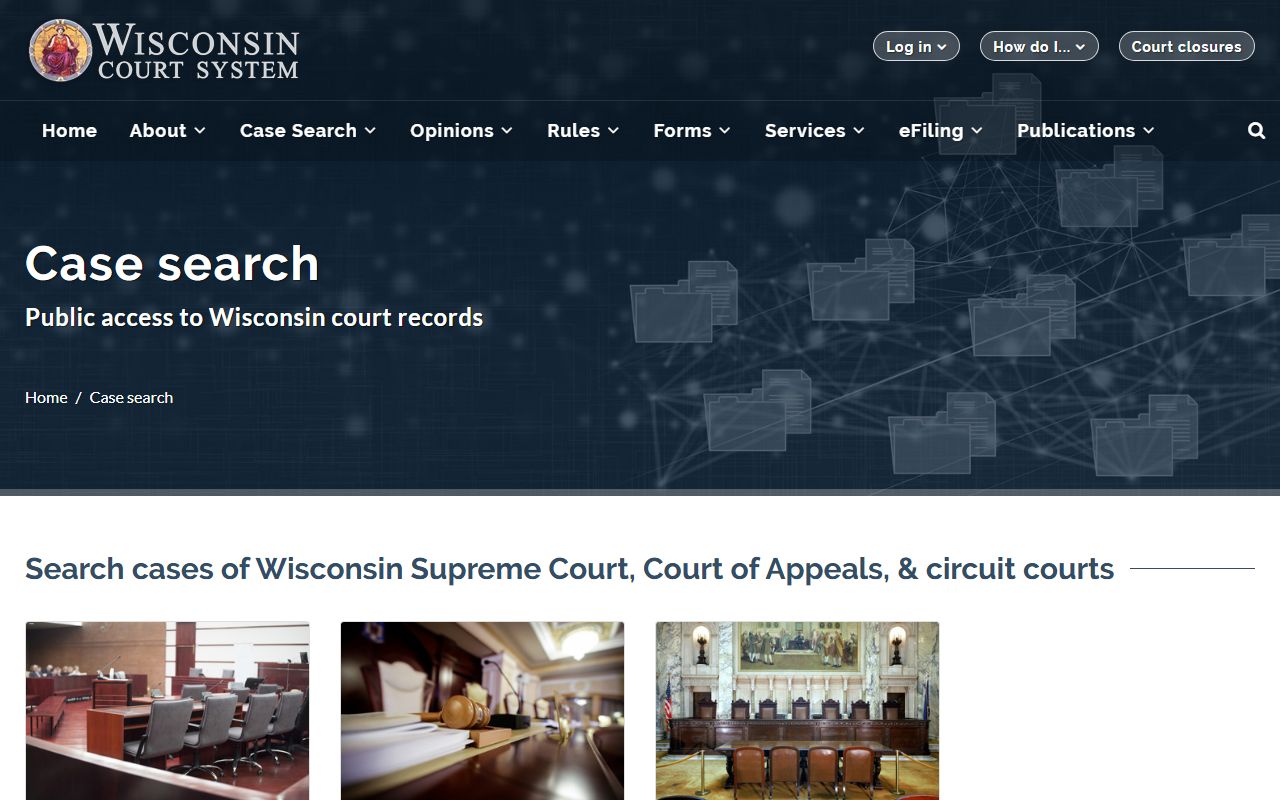 Wisconsin People Search Wisconsin Court System case search