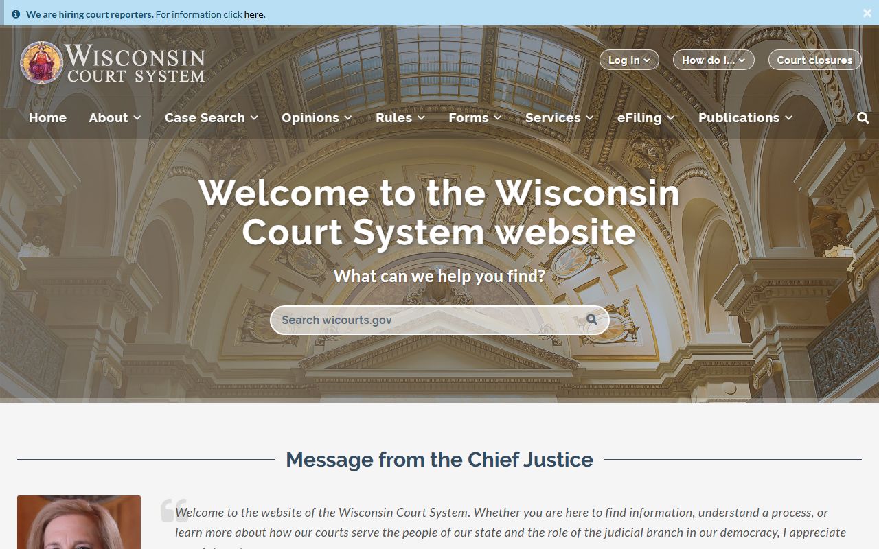 Wisconsin People Search Wisconsin Court System portal