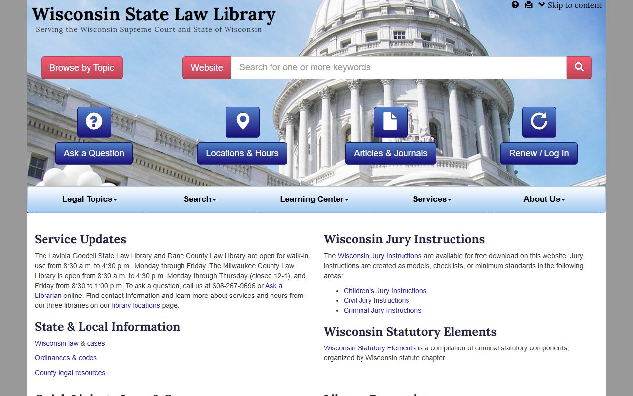 Wisconsin People Search Wisconsin State Law Library
